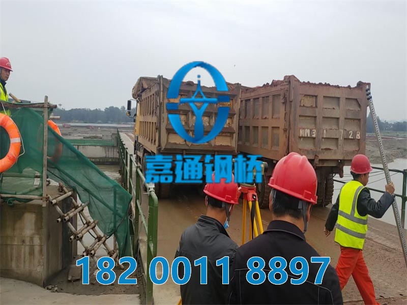 岷江航電樞紐95米長(zhǎng)、7米寬200型交通鋼棧橋安裝及動(dòng)靜載實(shí)驗(yàn)完畢,